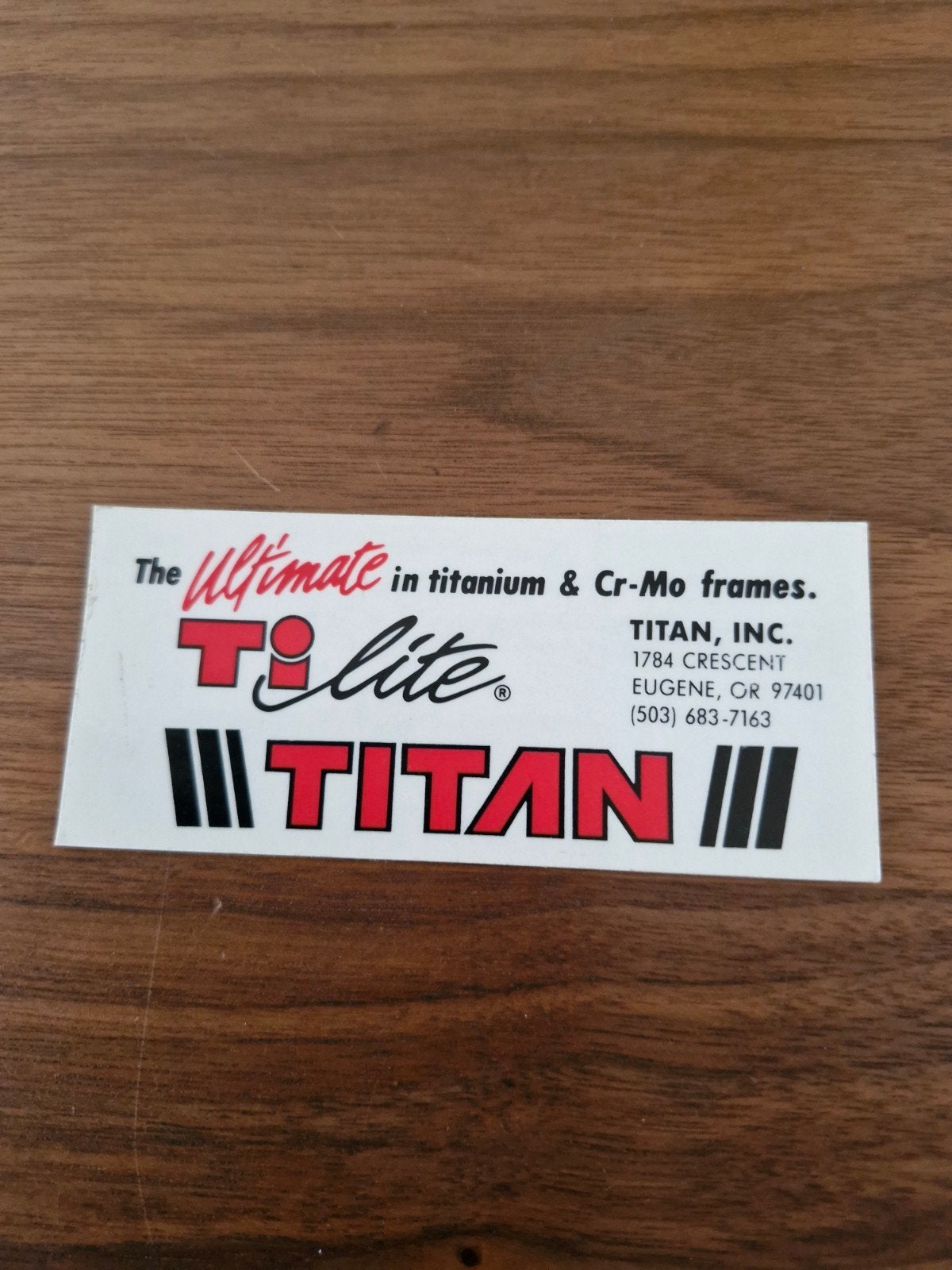 9661 Vintage Titan Ti-lite fietsframe sticker, Ophalen of Verzenden, Nieuw, Auto of Motor