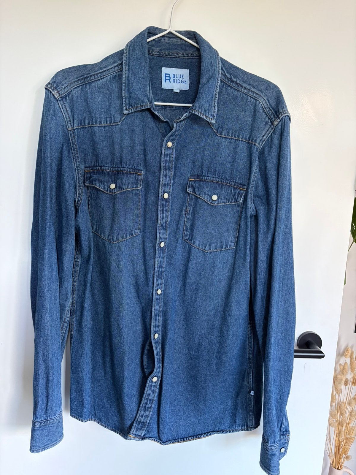 Blauwe spijkerblouse Blue Ridge maat M, Ophalen, Zo goed als nieuw, Blauw