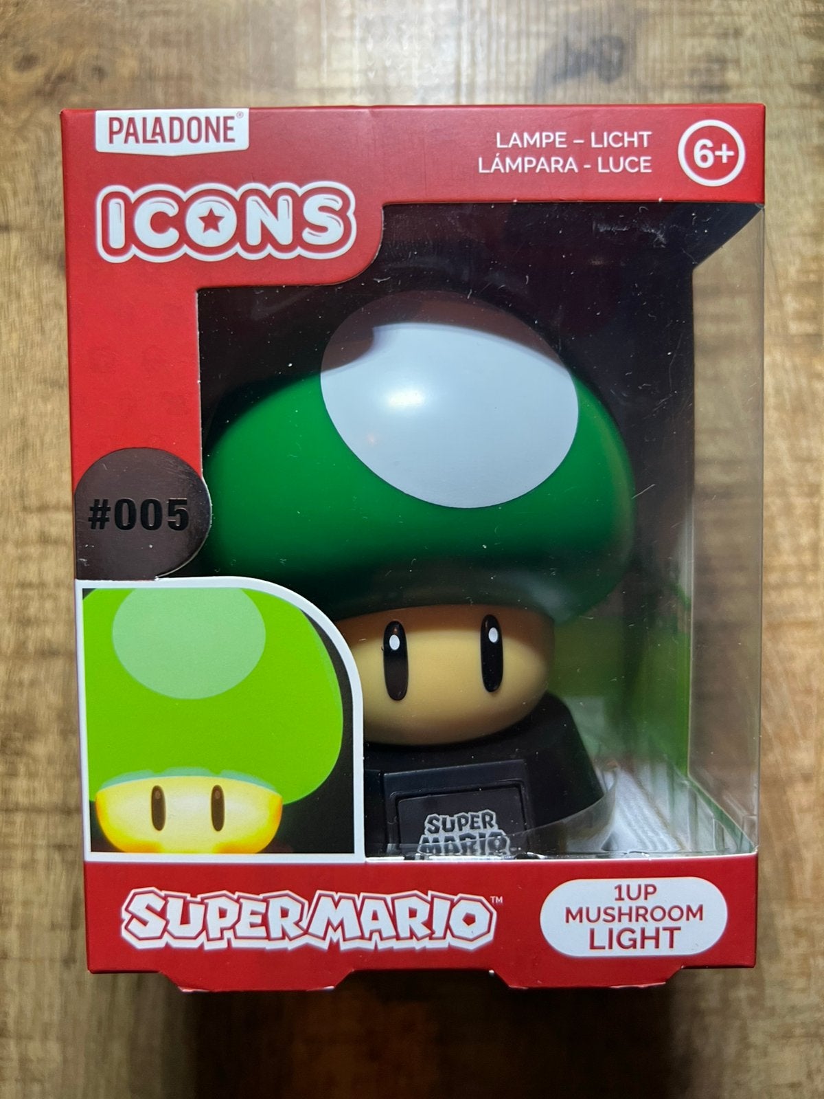 Super Mario Green Mushroom Lamp, Led-lamp, Minder dan 30 watt, Verzenden, E27 (groot)