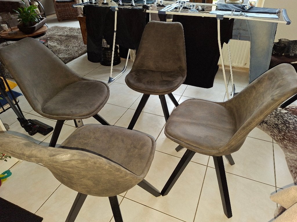 4 eetkamerstoelen, Ophalen, Hout, Gebruikt, Overige kleuren