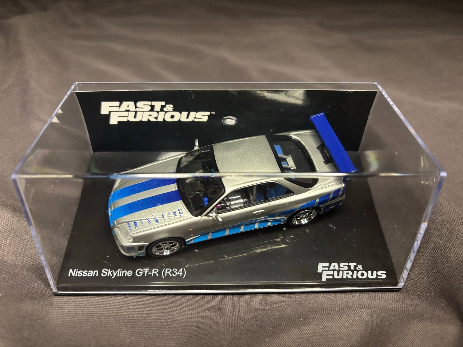 Fast & Furious Nissan Skyline GT-R (R34) 1:43 Altaya, Ophalen of Verzenden, Zo goed als nieuw, Auto, Overige merken