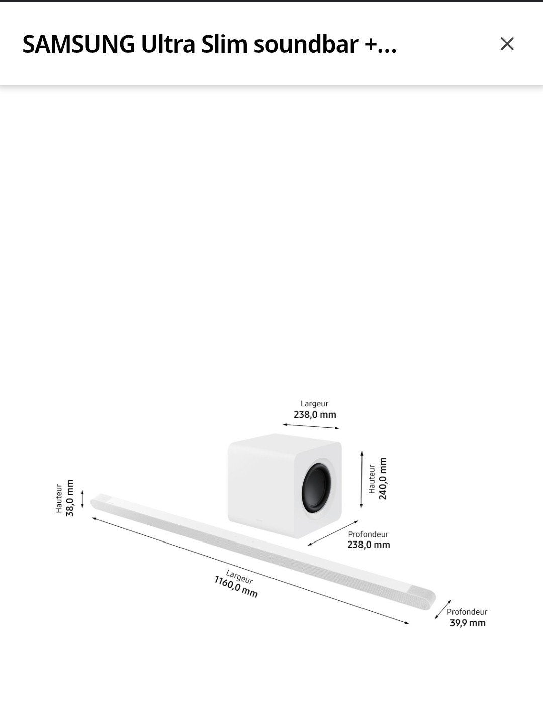 Samsung Soundbar HW-S801B+ Woofer, Ophalen of Verzenden, Bluetooth, Gebruikt