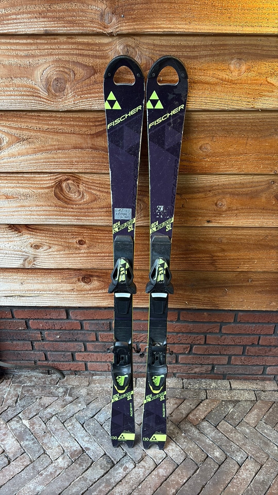 Fischer RC4 Worldcup SL kinderski’s 130 cm, Fischer, 100 tot 140 cm, Ophalen of Verzenden, Zo goed als nieuw
