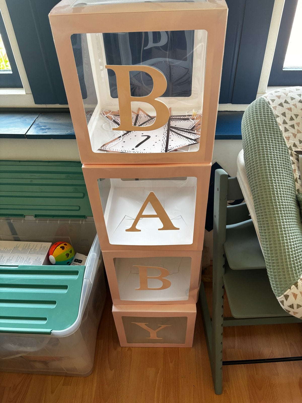Decoratieve BABY blokken voor babyshower, Ophalen, Gebruikt, Kraamcadeau