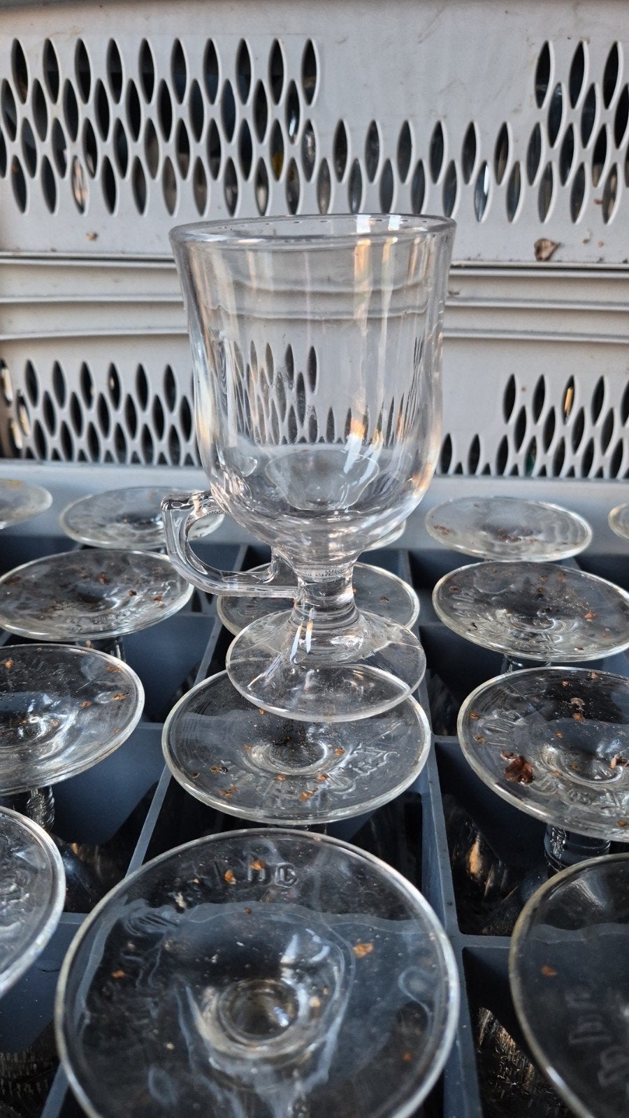 7 zo goed als nieuwe Irish koffieglazen., Ophalen, Zo goed als nieuw, Glas
