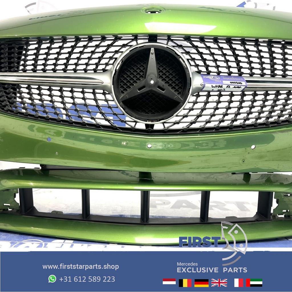 W176 Facelift A45 AMG Voorbumper groen 2019 + Diamond gril o, Gebruikt, -, Voor, Ophalen of Verzenden