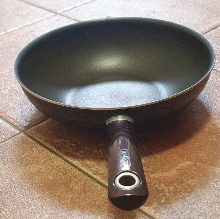1x wok + 1x koekenpan Tefal, Ophalen of Verzenden, Gebruikt, Wok
