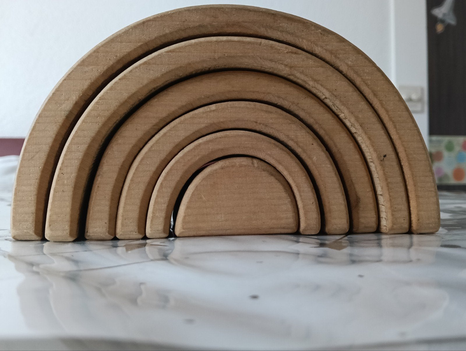 Kleine houten Grimms regenboog, Kinderen en Baby's, Speelgoed | Houten speelgoed, Ophalen of Verzenden, Gebruikt, Overige typen