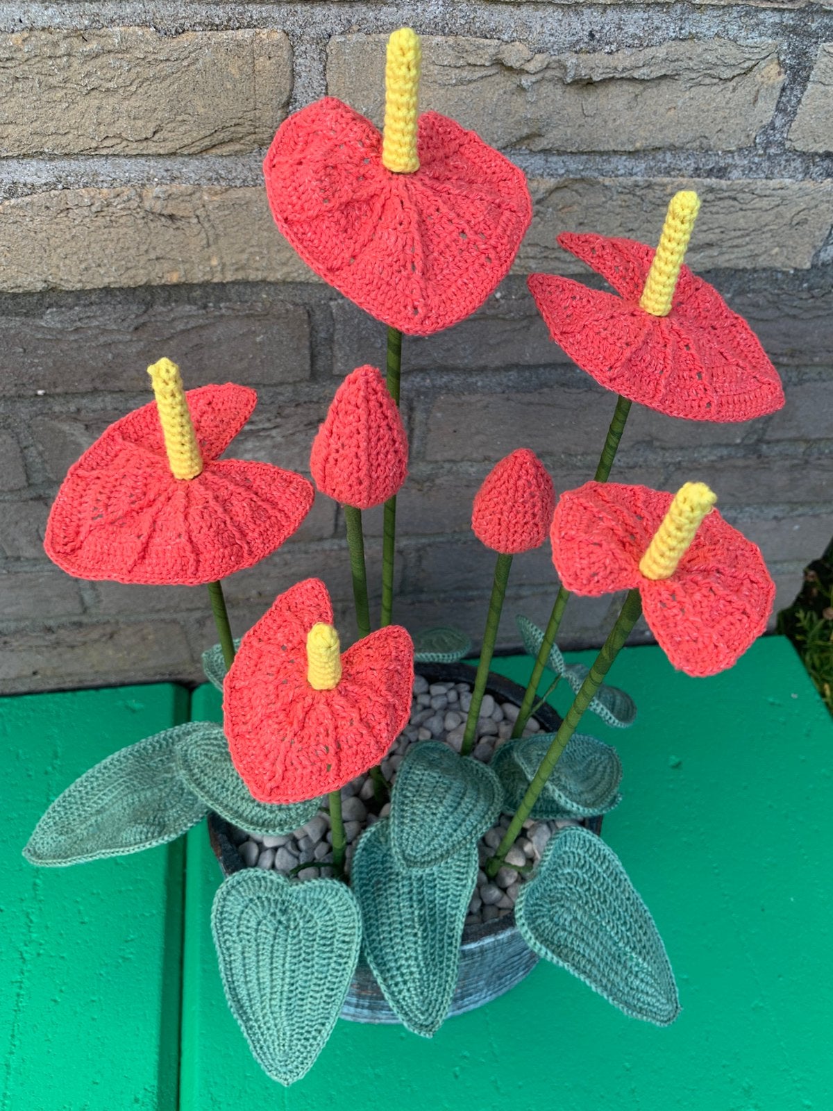 Anthurium plant gehaakt, Ophalen of Verzenden, Nieuw, Haken, Overige typen