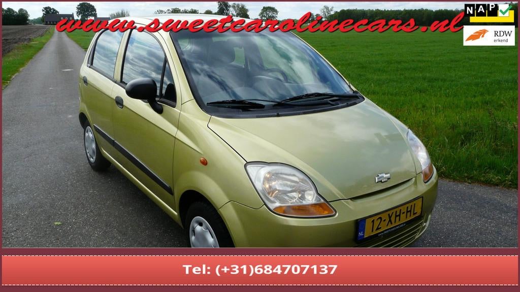 Chevrolet Matiz 0.8 Spirit,Airco,Stuurpomp,Elec.pakket!, Voorwielaandrijving, Stof, Gebruikt, Bedrijf