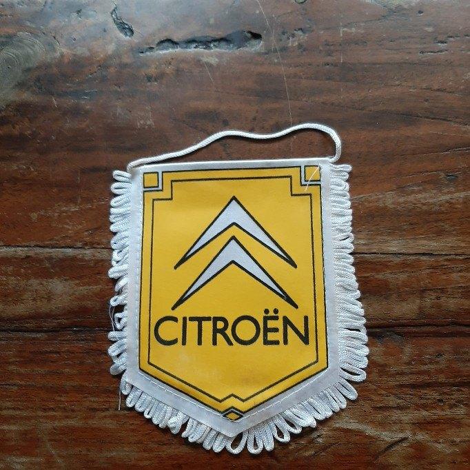 Citroen geel vaantje vintage auto vaantje logo merk, Ophalen of Verzenden, Zo goed als nieuw, Auto's