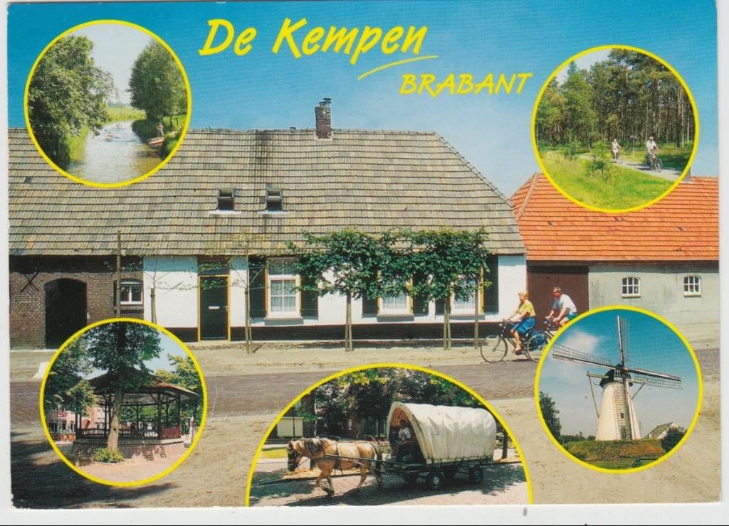 De Kempen 6 luik Fietsen Molen  Gelopen 1998, Ophalen of Verzenden, 1980 tot heden, Gelopen, Noord-Brabant