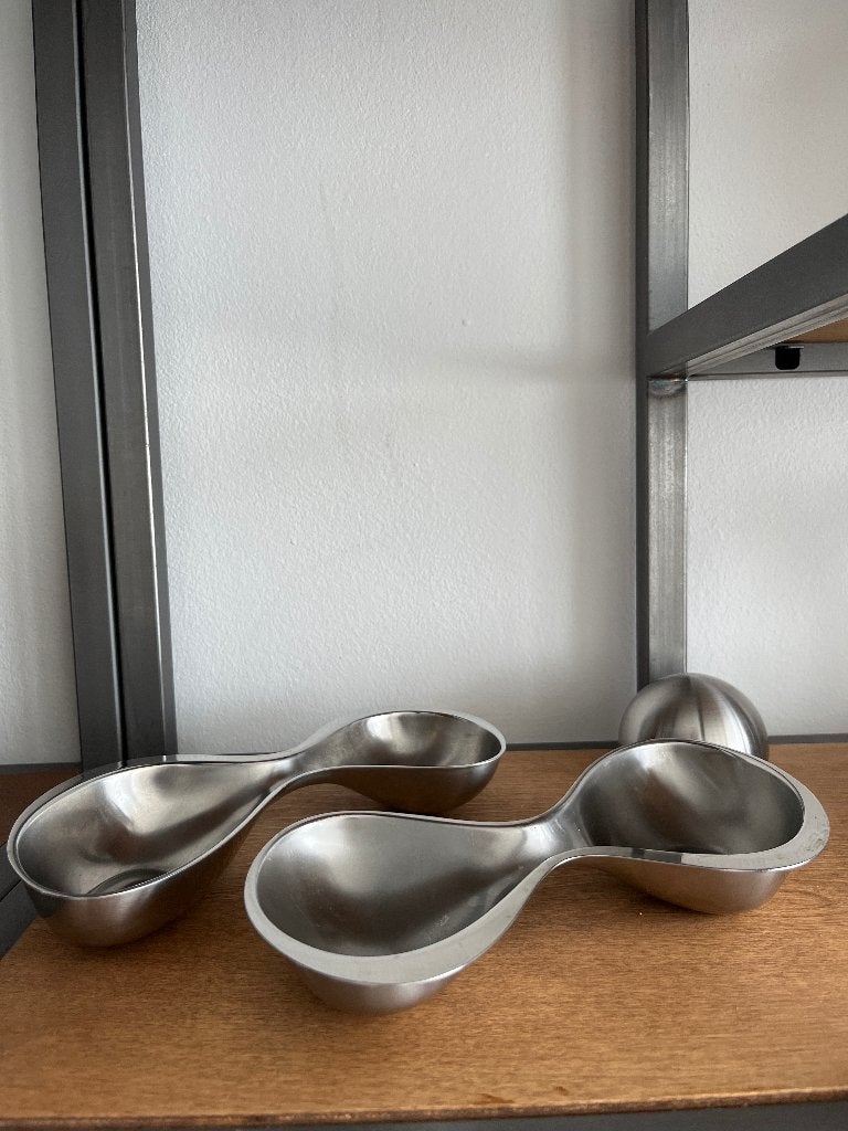 Alessi staal stainless basket 2 section, Overige materialen, Schaal, Ophalen of Verzenden, Zo goed als nieuw