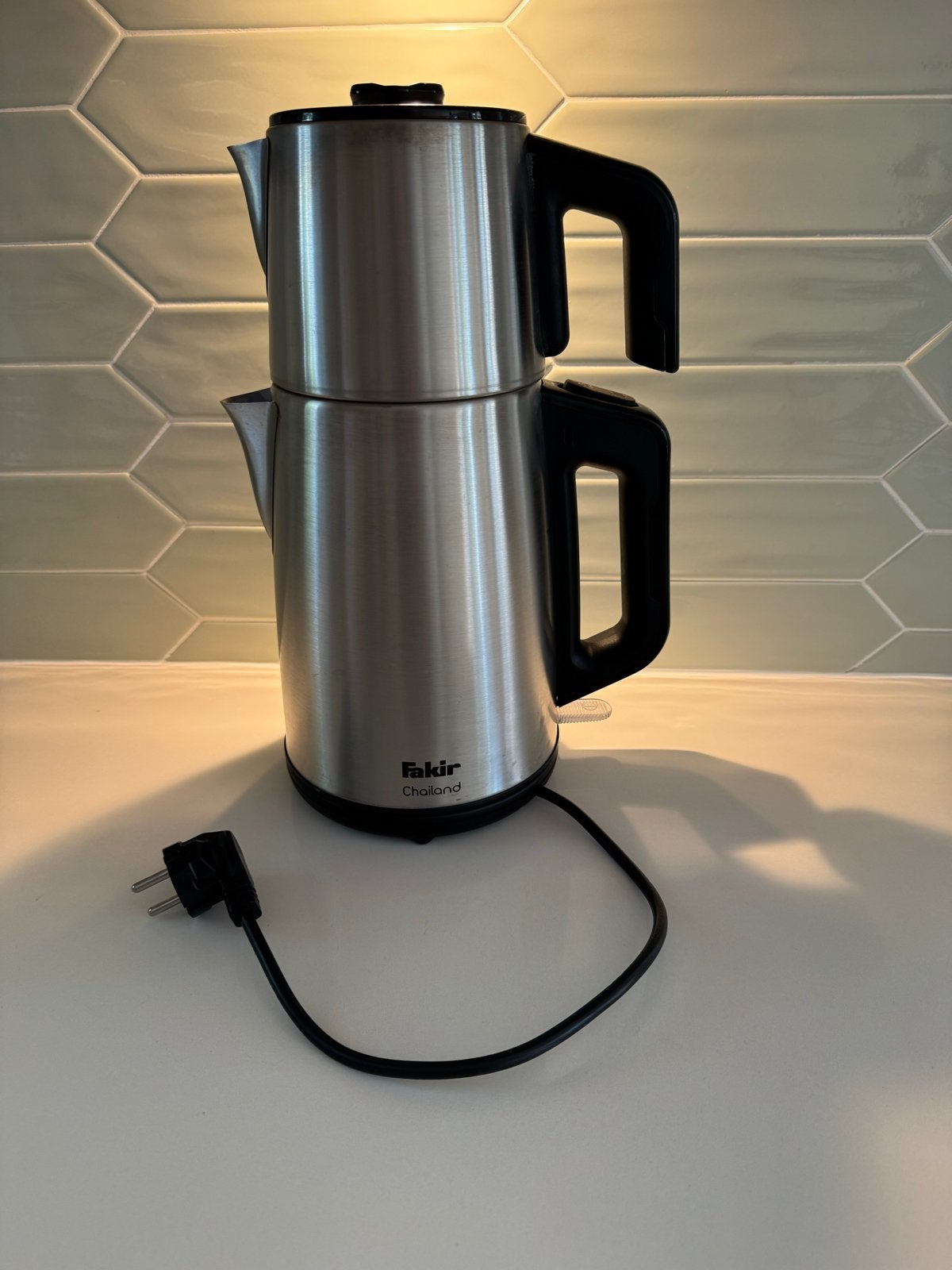 Fakir Chailand theepot - RVS theemaker, 1 tot 2 liter, Ophalen of Verzenden, Gebruikt, Rvs