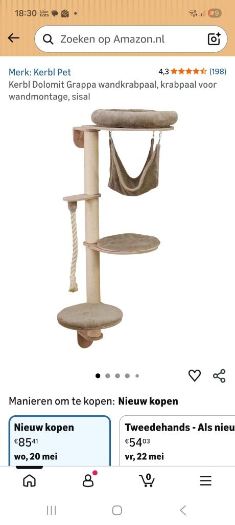 Mooie Krabpaal poes te koop wegens een grotere kopen, Ophalen, Zo goed als nieuw, Krabpaal