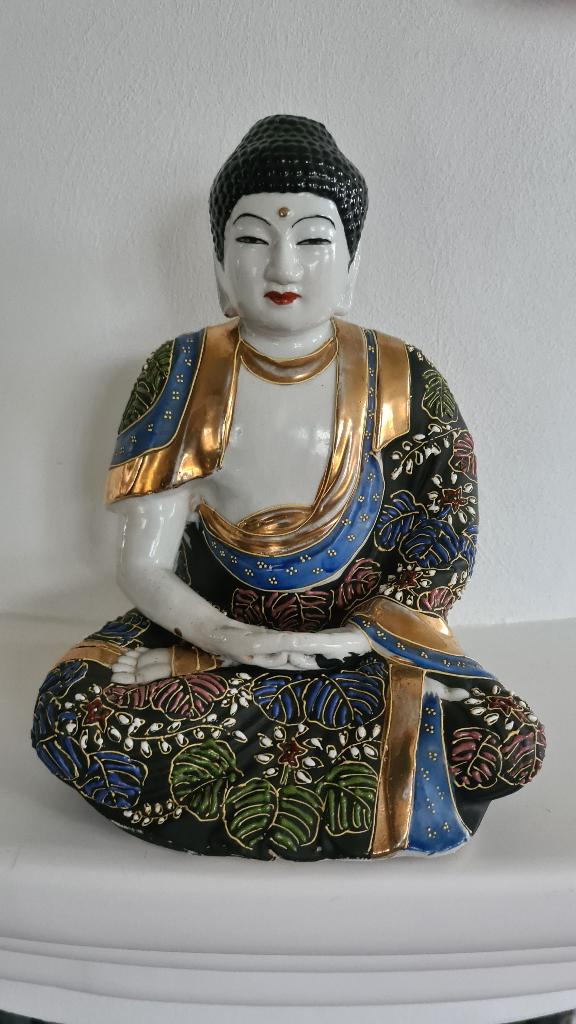 Antieke Chinese Porseleinen Satsuma Boeddha  h. 23 cm., Ophalen of Verzenden