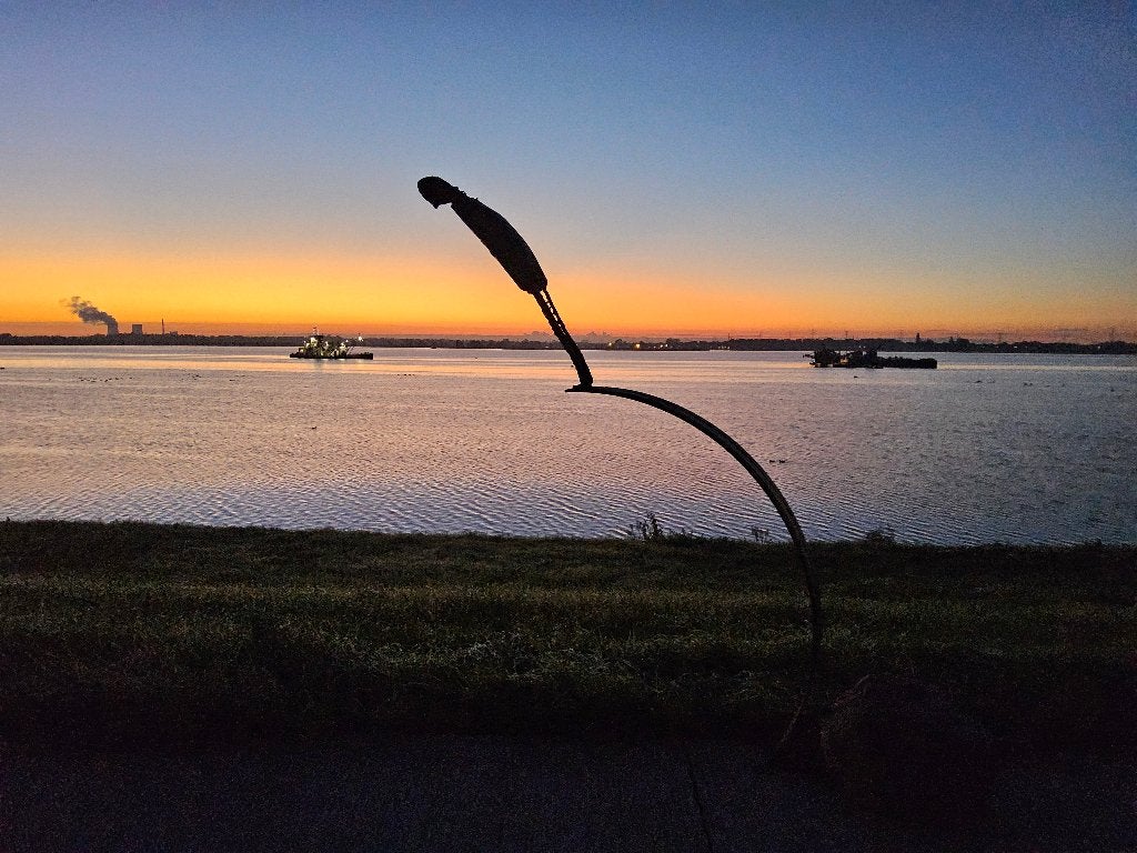Figuur tuinbeeld sculptuur ijzer/staal, Gemerkt, Ophalen of Verzenden, 1 meter - 2 meter, Beeld