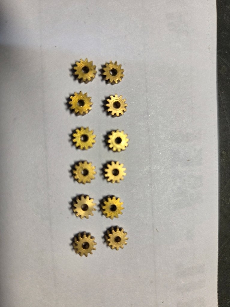 12x Tandwieltjes, schuin, 5.76mm, Hobby en Vrije tijd, Modeltreinen | H0, Overige merken, Wisselstroom, Gebruikt, Overige typen