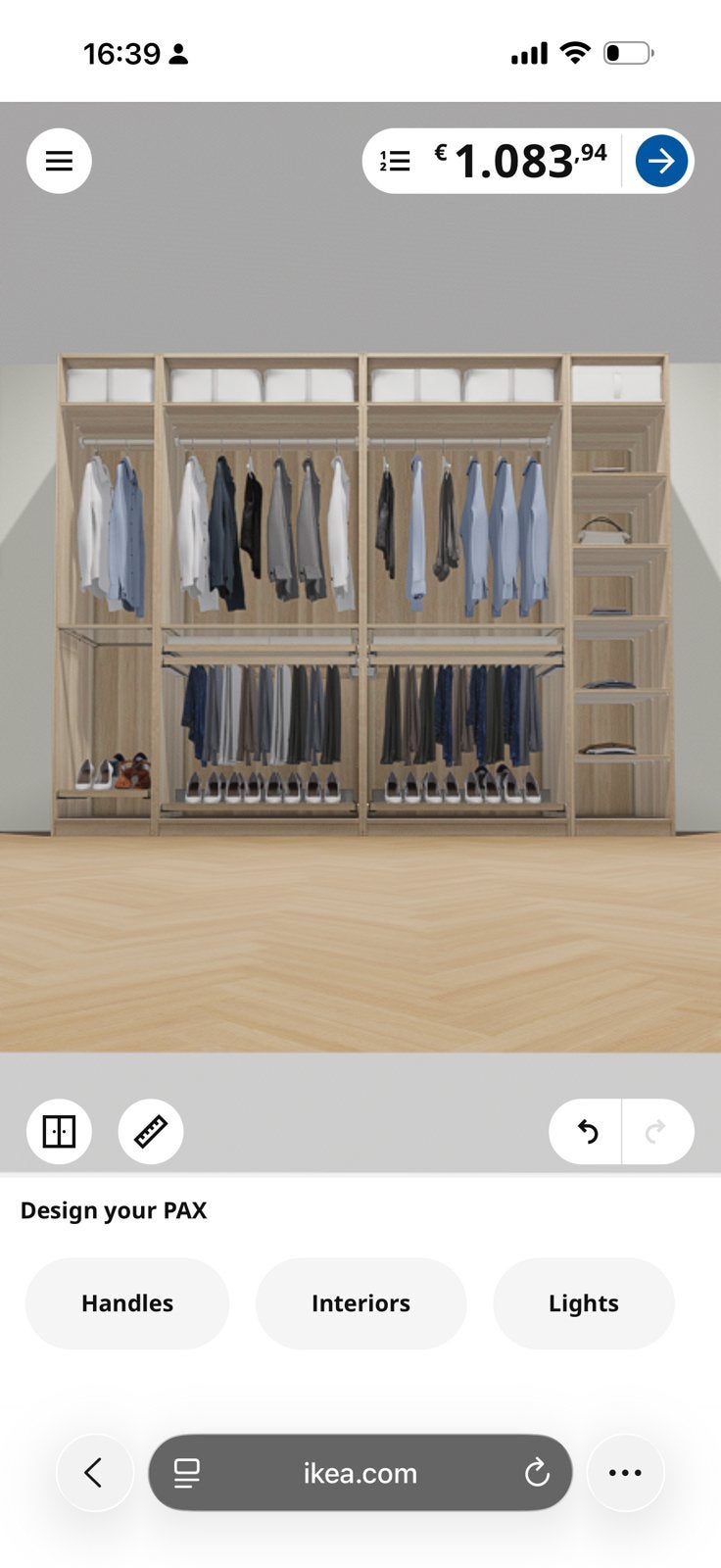 IKEA PAX Wardobe, 200 cm of meer, Zo goed als nieuw, 50 tot 75 cm, 50 tot 100 cm