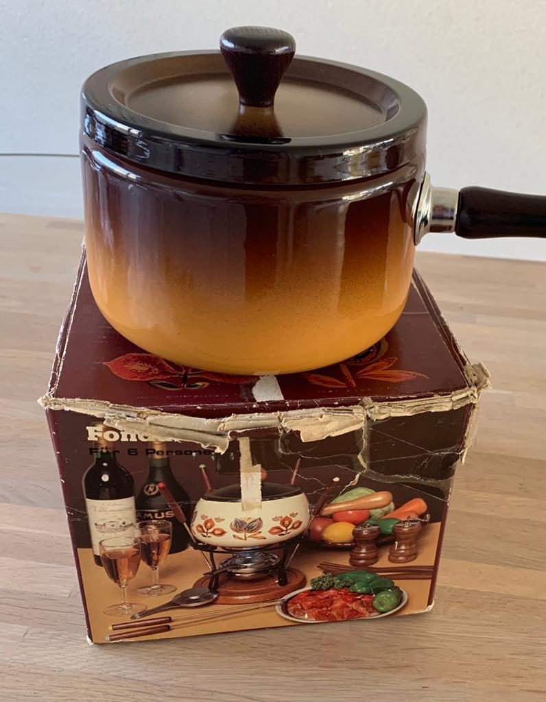 Fonduepan retro/vintage uit de jaren 70, Ophalen of Verzenden, Nieuw, Overige materialen, Overige typen