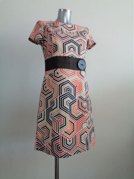 Caroline Biss jurk met terra dessin, maat 38, NIEUW, kaartje, Maat 38/40 (M), Overige kleuren, Nieuw, Ophalen of Verzenden
