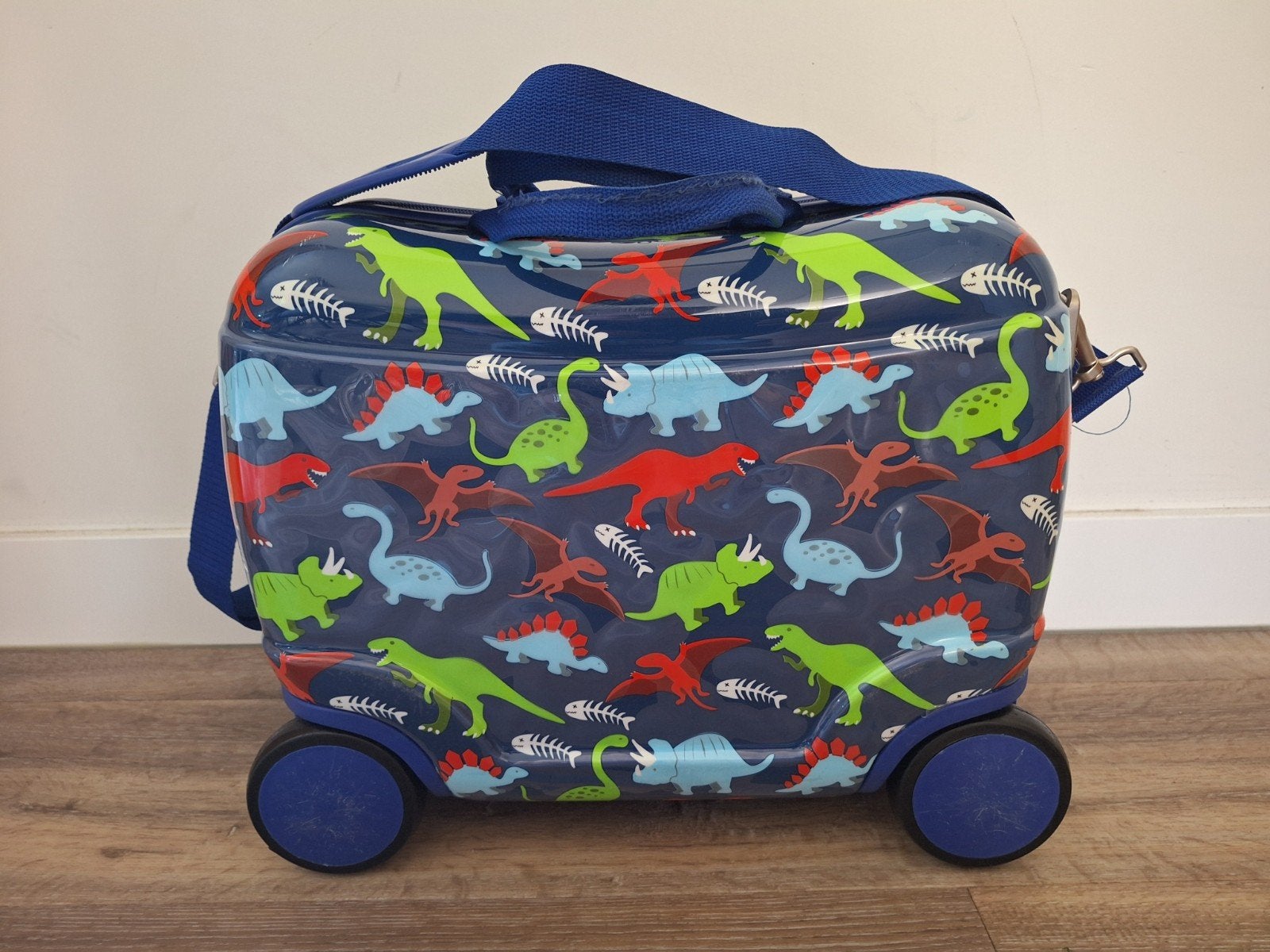 Kinderkoffer Dino, Wieltjes, Gebruikt, Hard kunststof, Minder dan 50 cm