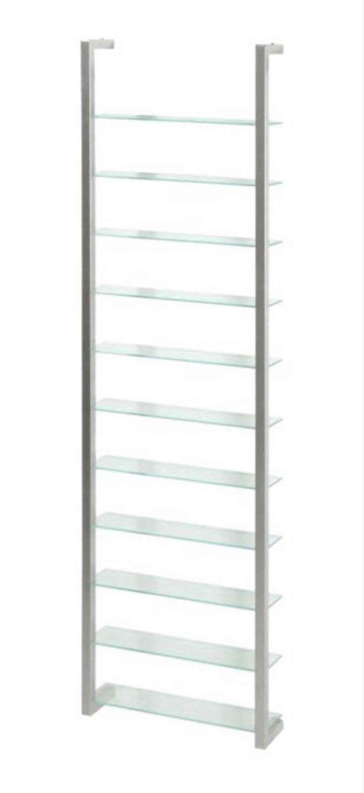 Spinder Design Cubic wandrek - Nikkel met glazen planken, Met plank(en), Minder dan 50 cm, Nieuw, Ophalen of Verzenden