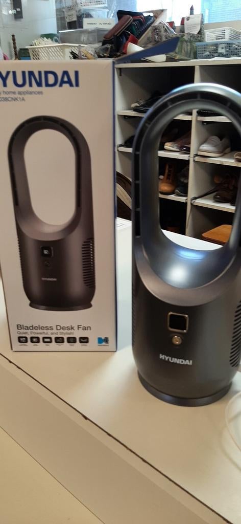 Hyundai Bladeless Desk Fan - Stijlvolle Tafelventilator, Witgoed en Apparatuur, Ventilatoren, Nieuw, Tafelventilator, Ophalen