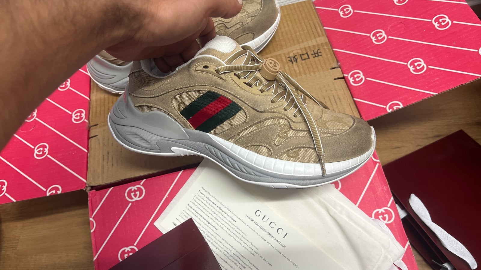 Gucci 2.0 Sneakers Beige Nieuw 2026 Maat 41, Kleding | Heren, Schoenen, Overige kleuren, Nieuw, Ophalen of Verzenden, Sneakers of Gympen