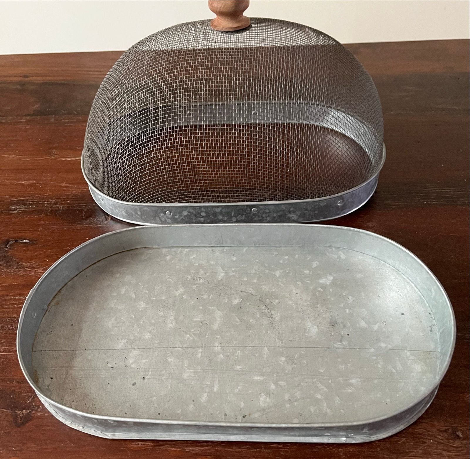 Metalen foodcover met kap - 30x17x18 cm, Overige typen, Zilver, Ophalen of Verzenden, Zo goed als nieuw