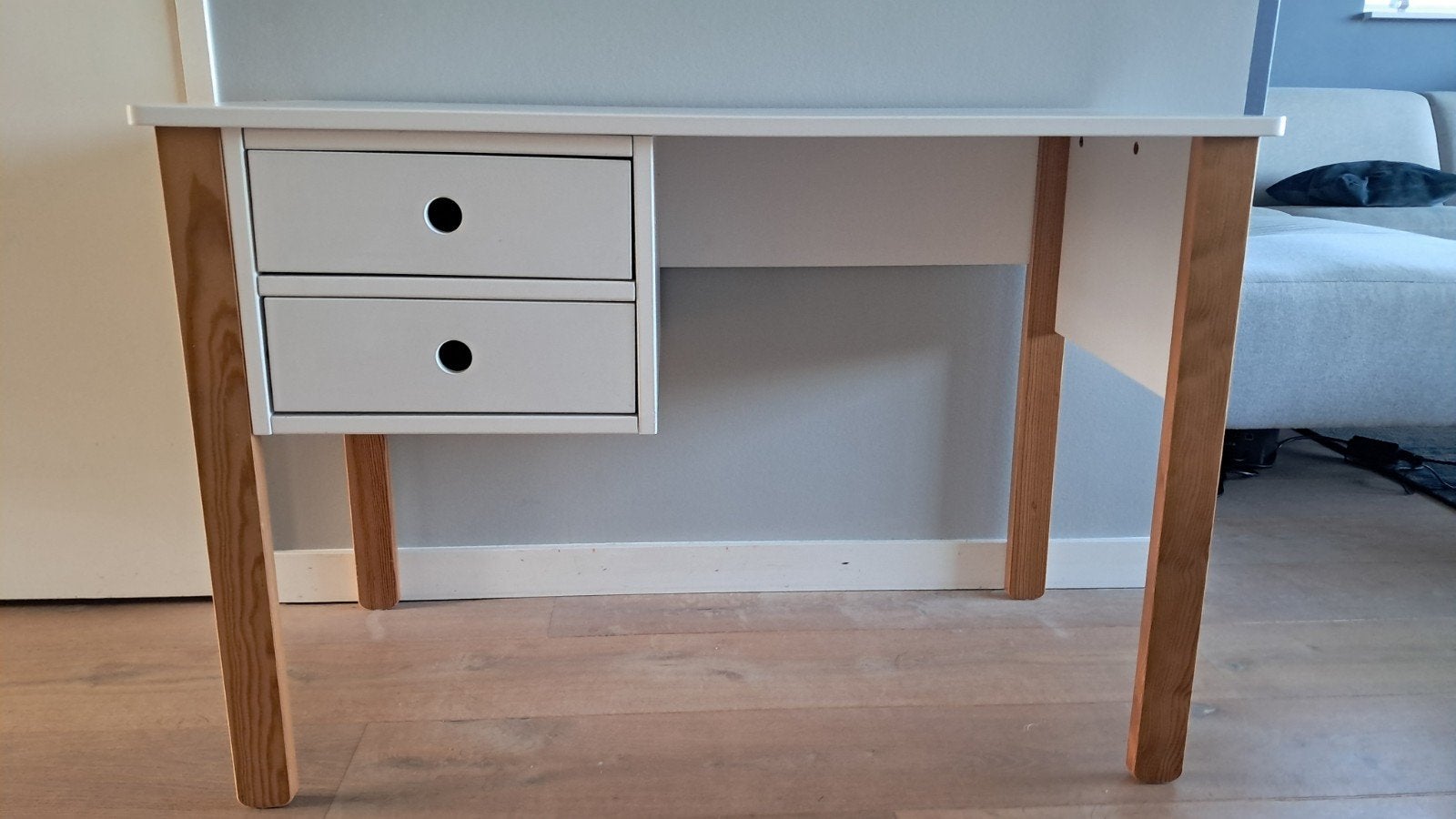 Kinderbureau met lades - wit, Ophalen, Met lades, Gebruikt, 110 cm