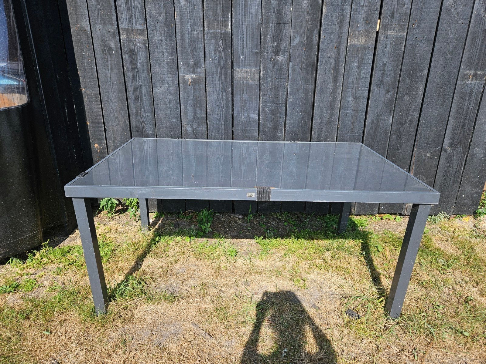 Tuintafel Forza met glasplaat van Kees Smit tuinmeubelen, Tuin en Terras, Tuintafels, Ophalen, Gebruikt, Rechthoekig