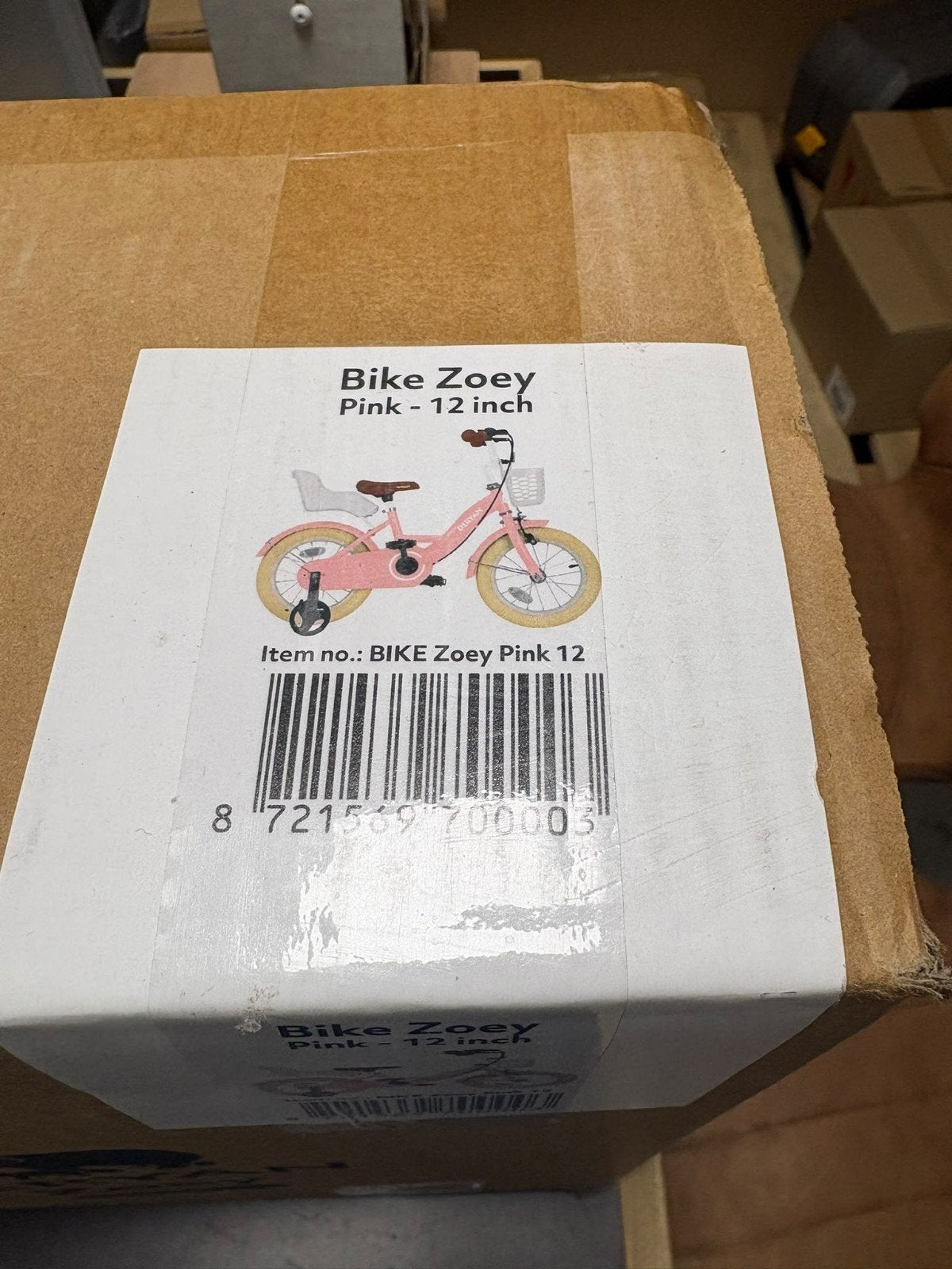 Deryan Zoey Kinderfiets Roze - 12 inch, Ophalen, Nieuw, Minder dan 16 inch, Deryan