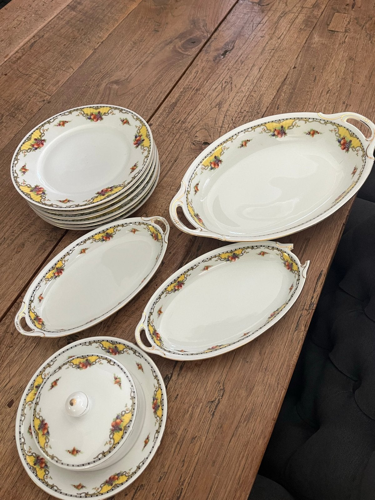 Vintage G. Gr. Windsor Servies met Fruitdecor - 10 Stuks, Ophalen
