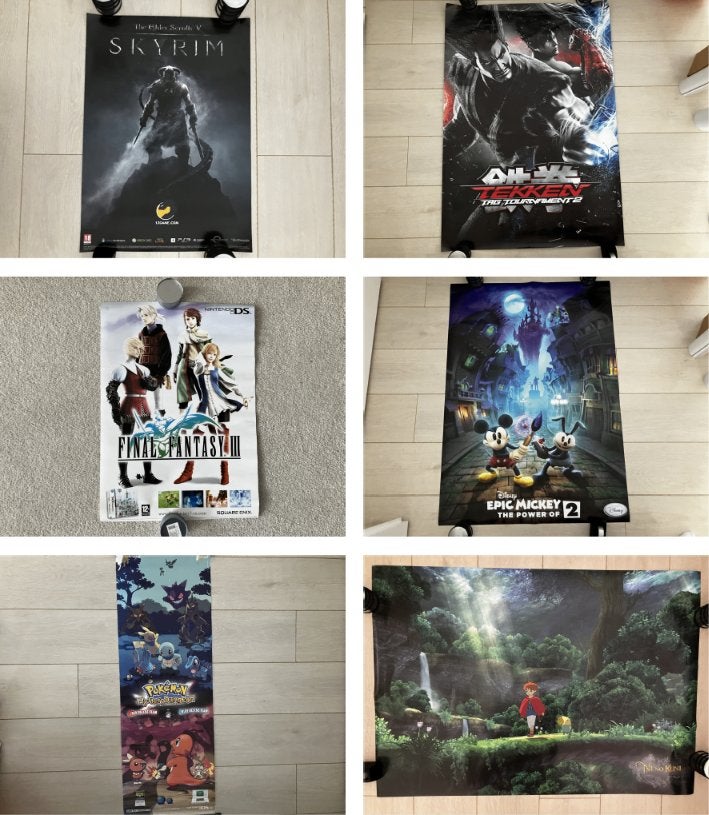 Posters Pokemon Tekken Epic Mickey Ni No Kuni Skyrim FF III, Ophalen of Verzenden, Zo goed als nieuw, A1 t/m A3, Film en Tv