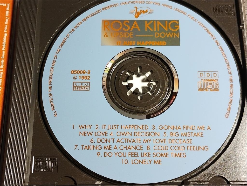 Rosa King & Upside-Down ‎- It Just Happened, Cd's en Dvd's, Ophalen of Verzenden, Zo goed als nieuw, Funk