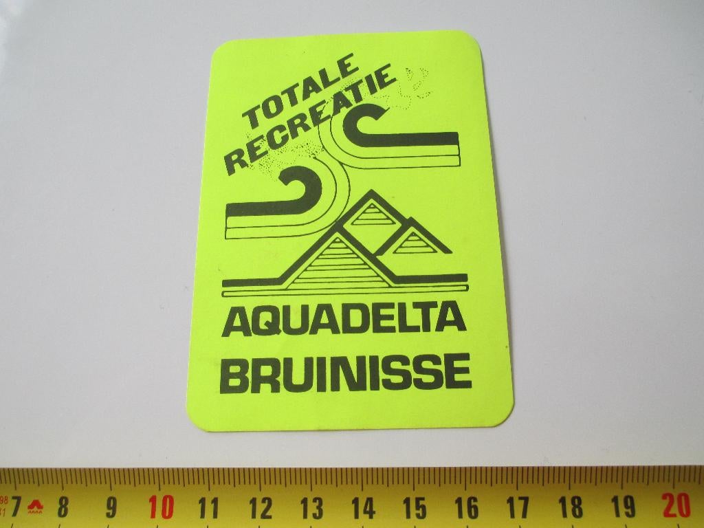 sticker Bruinisse AQUADELTA Totale recreatie, Ophalen, Zo goed als nieuw