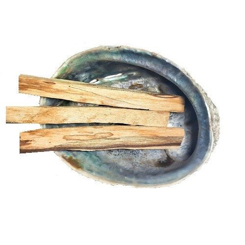 abalone schelp met heilig hout, Huis en Inrichting, Kruidenschat.nl, Meerkleurig, Overige materialen, Verzenden