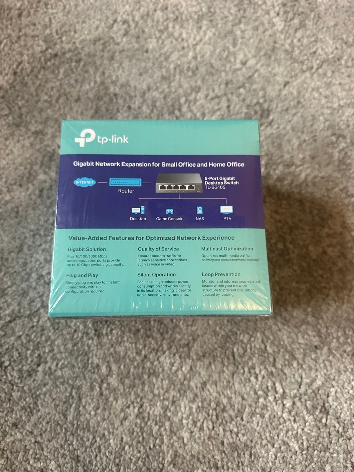 TP-Link 5-Poorts Gigabit Desktop Switch (TL-SG105), Ophalen of Verzenden, Nieuw