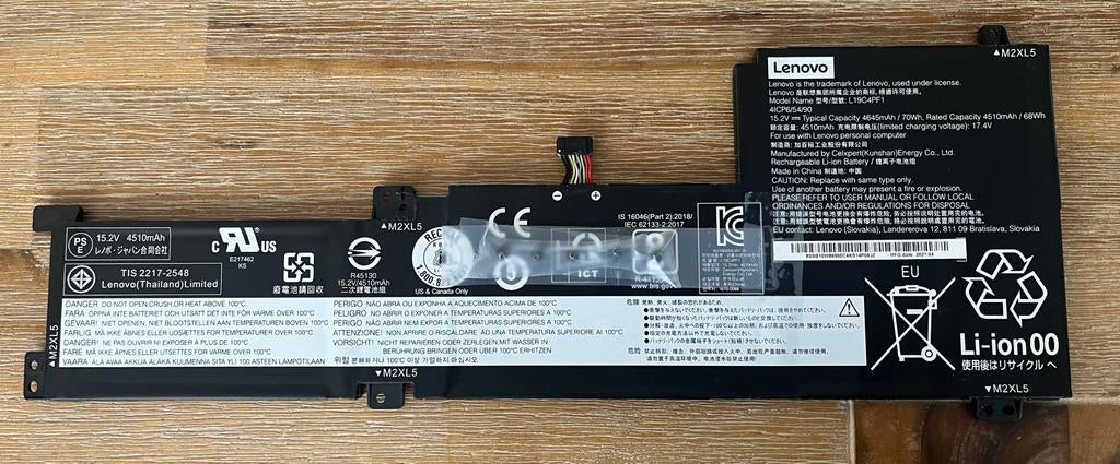 Lenovo L19C4PF1 accu, Computers en Software, Accu's en Batterijen, Ophalen, Gebruikt