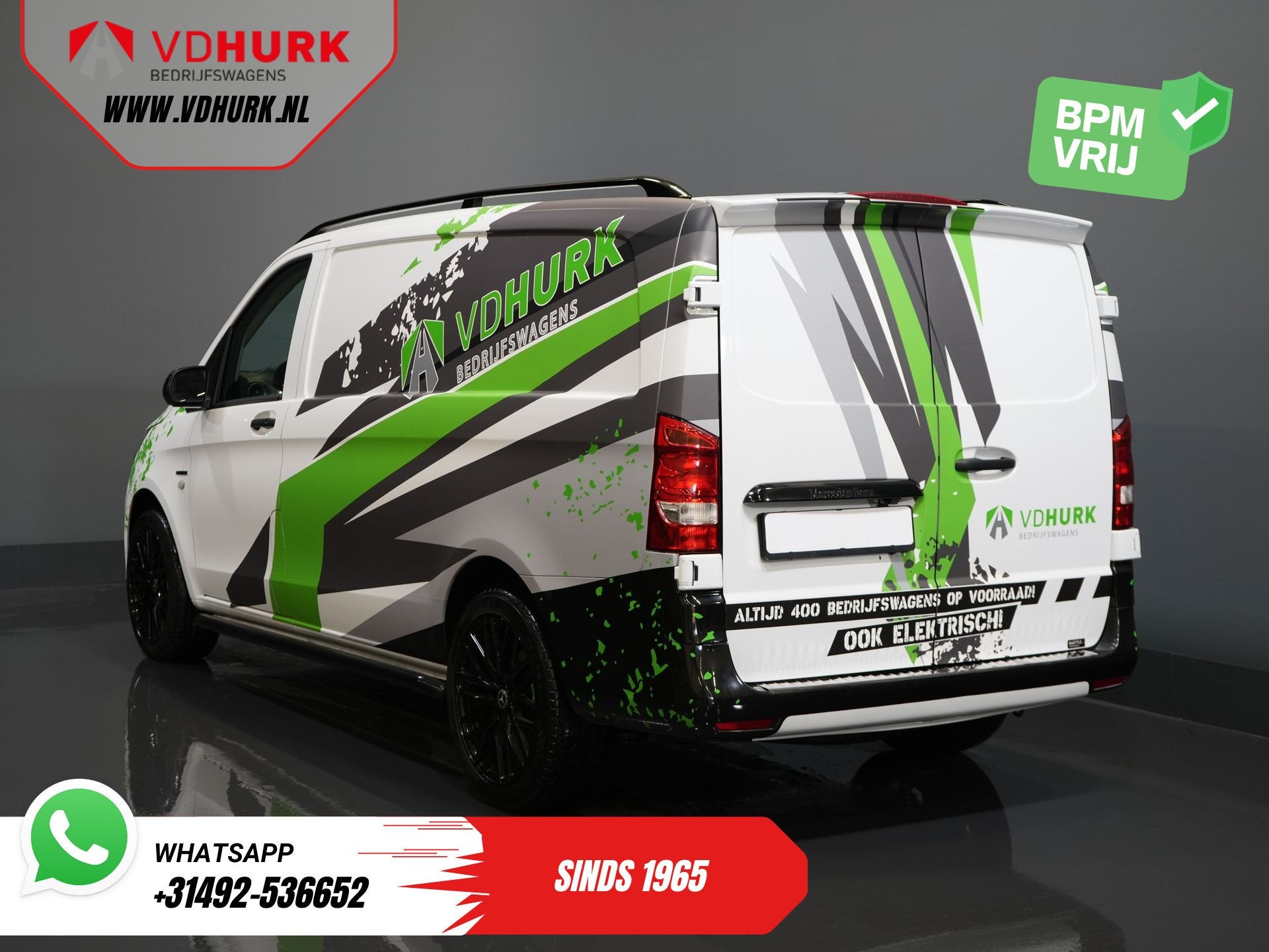 Mercedes-Benz eVito DEMO 19"/ HG Zwart Pakket/ Spoiler/Sideb, Auto's, Bestelauto's, Stof, 41 kWh, 120 km, 116 pk