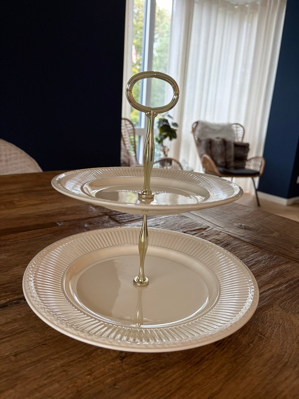 Prachtige wedgwood edme etagere, 2 laags, Ophalen of Verzenden, Zo goed als nieuw