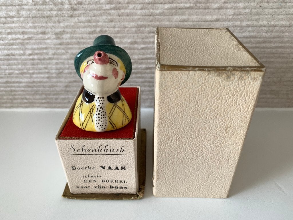 Oude porseleinen flesstop schenkdop schenkkurk Boer Naas, Ophalen of Verzenden