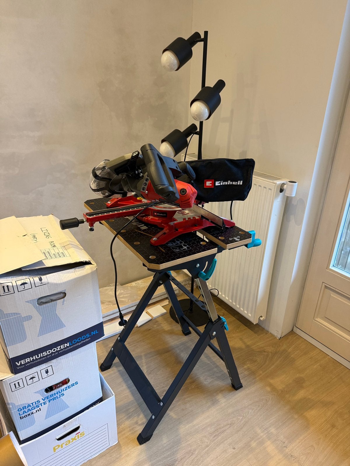 Einhell TC-SM 2131/1 Dual Sliding Mitre Saw, Ophalen, Gebruikt, 1200 watt of meer