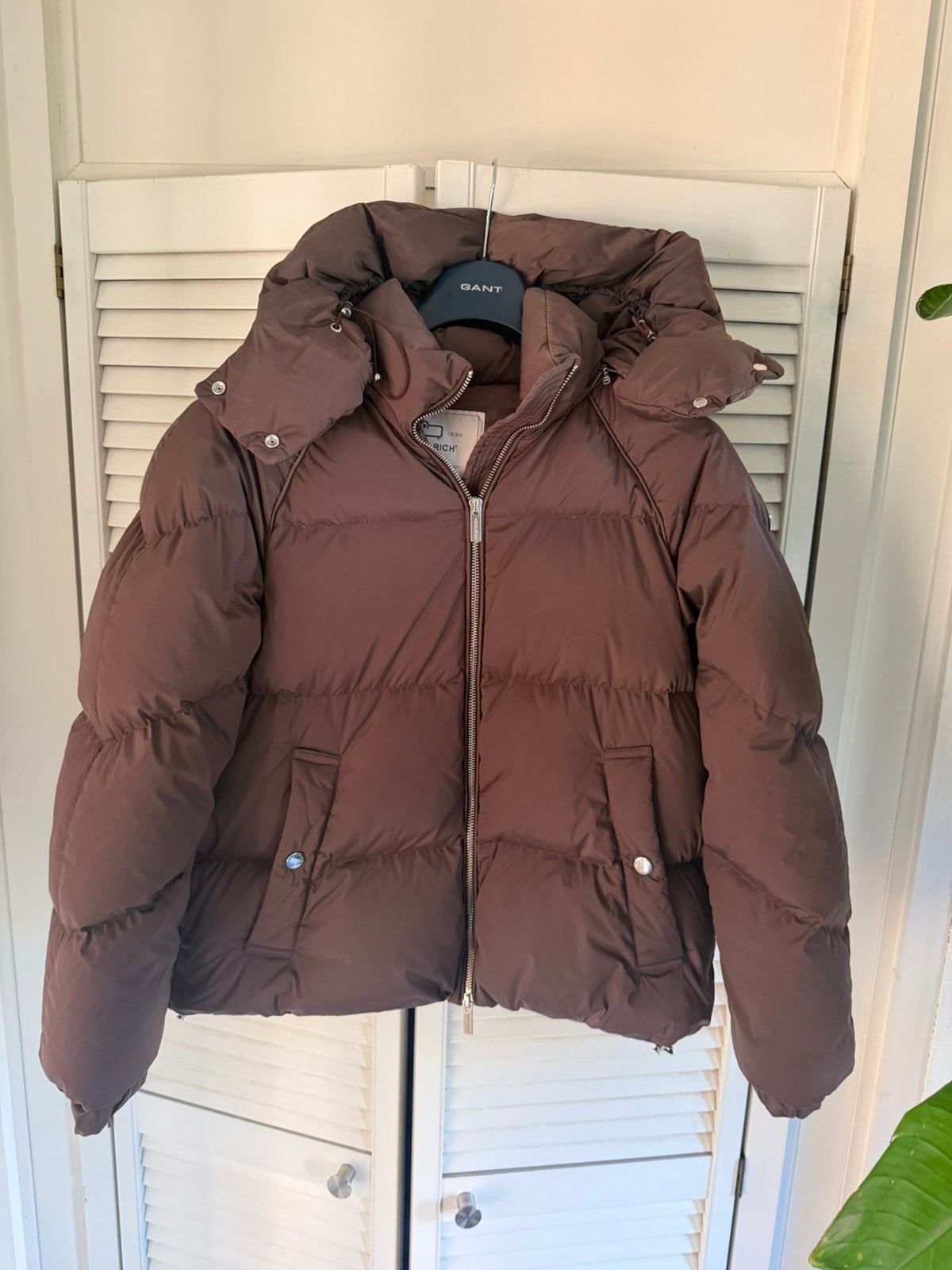 Woolrich dames jack dons S, Verzenden, Zo goed als nieuw, Maat 36 (S), Bruin