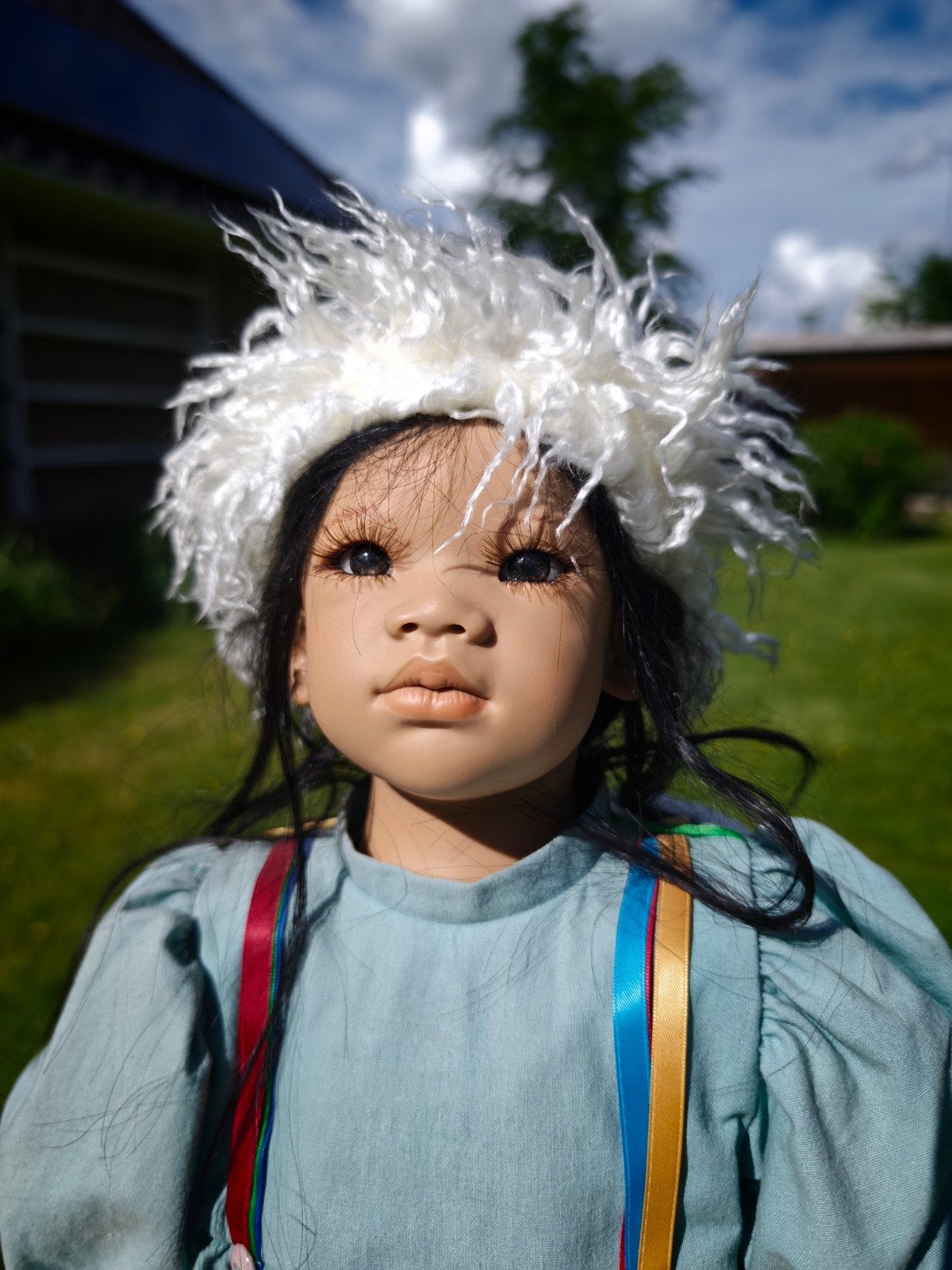 Annette Himstedt pop Kima in originele doos met paspoort, Verzamelen, Poppen, Ophalen, Zo goed als nieuw, Pop