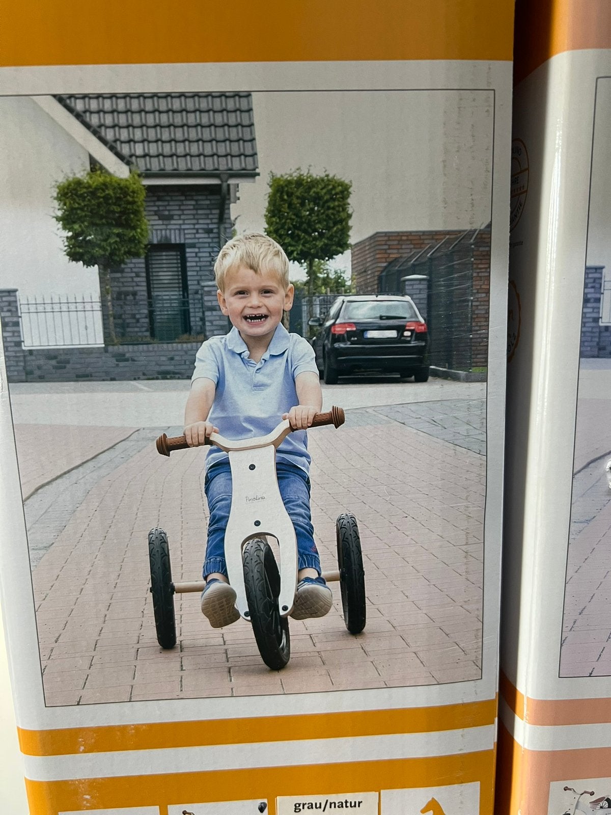 Luxe houten loopfiets 2 in 1 nieuw