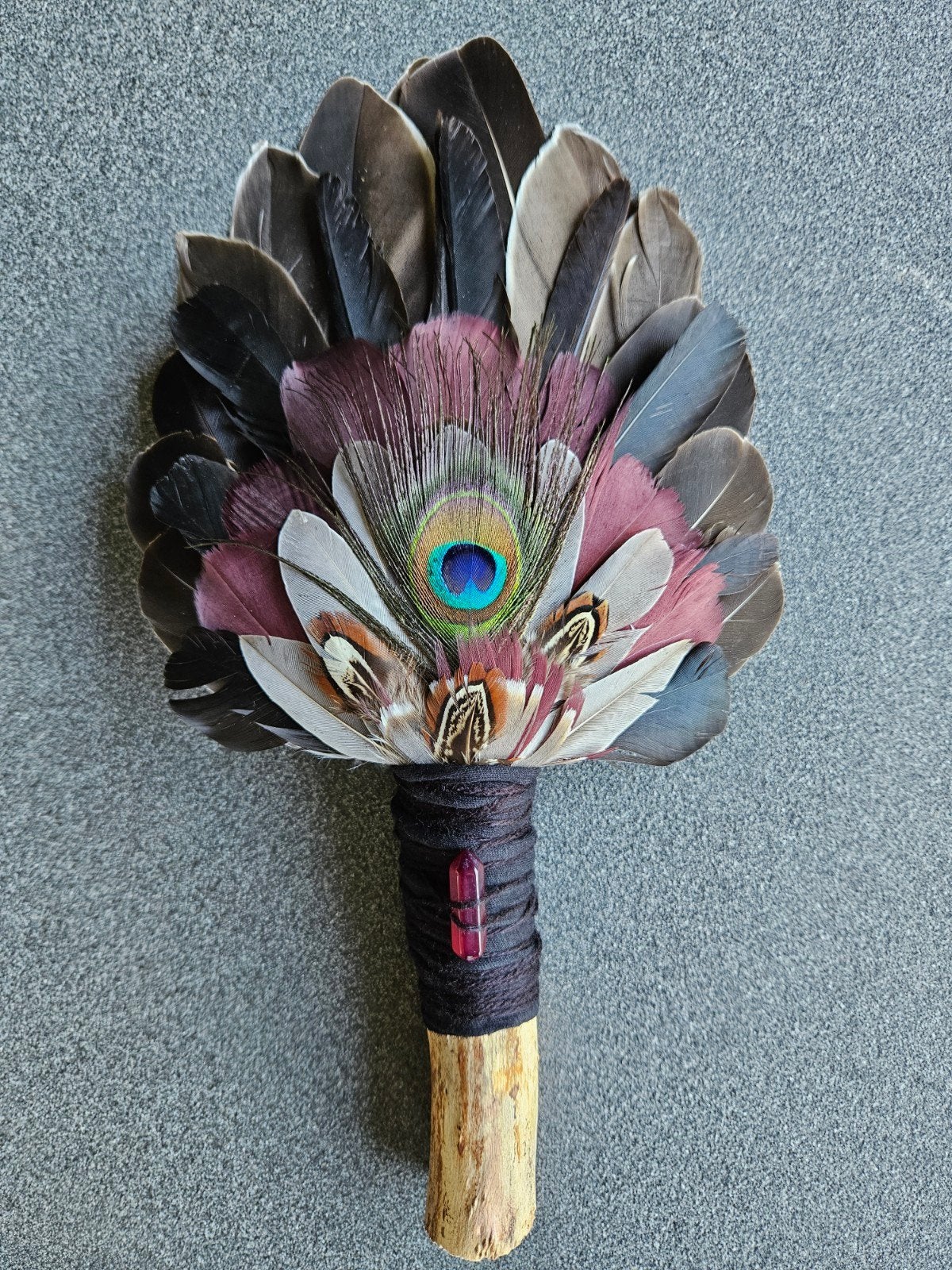 smudge feathers agaat veren waaier reiki sjamanisme, Ophalen of Verzenden