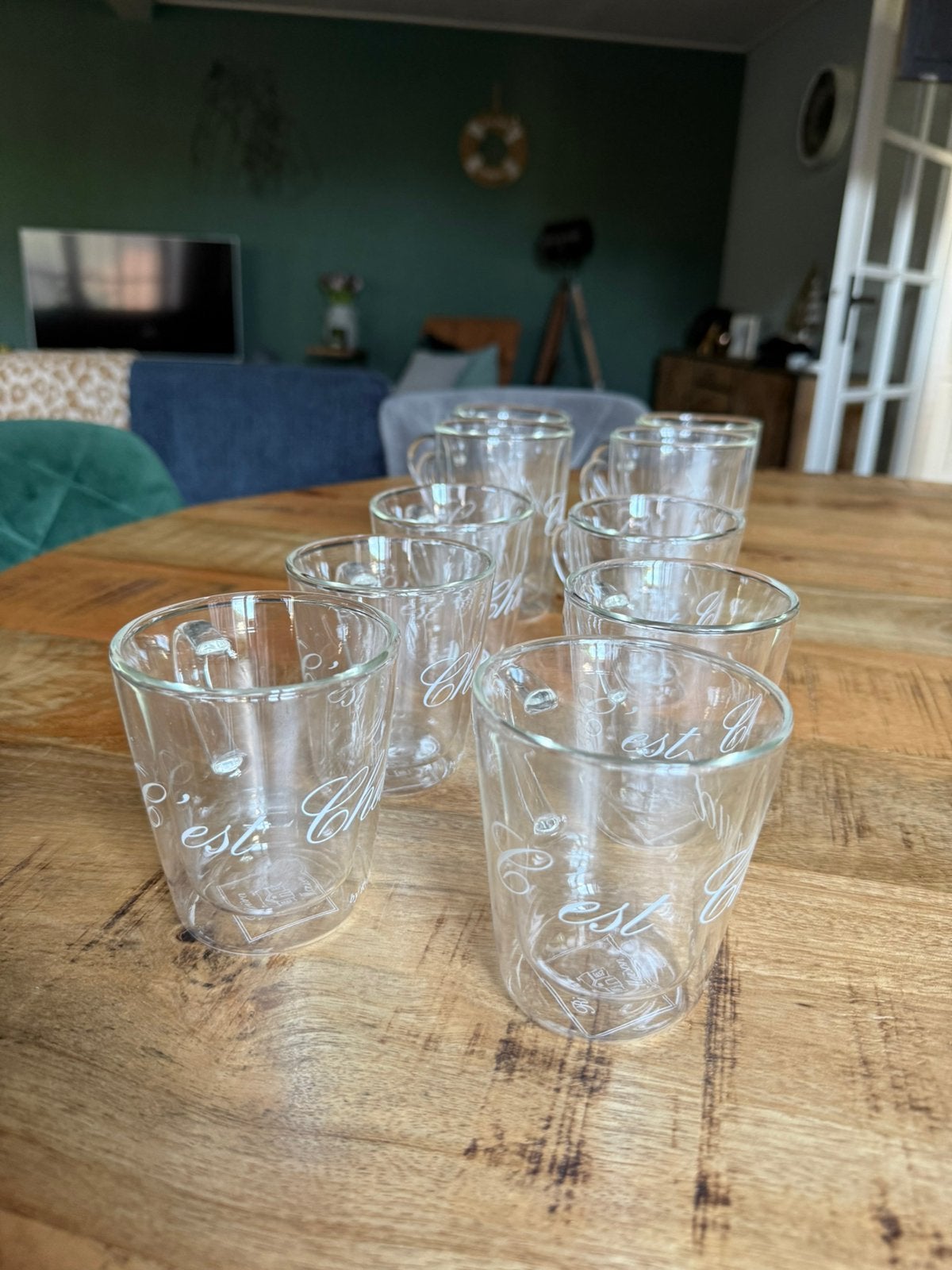 Nieuwe dubbelwandige koffie glazen riviera maison, Verzamelen, Ophalen, Zo goed als nieuw, Overige typen