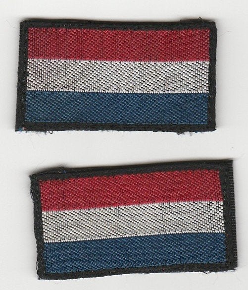 2 Stoffen emblemen Nederlandse vlag (achterkant klittenband), Verzenden, Landmacht, Nederland, Embleem of Badge